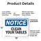 Signmission Clean Your Tables, 18 in W x Rectangle, Plastic OS-2PACK-NS-P-1218-L-10642 - alternate 2